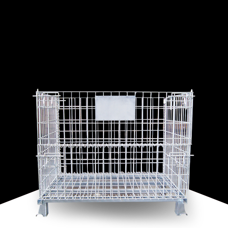 仓储笼 折叠式Q235钢材质蝴蝶笼仓储设备 金属重量级置物仓储笼