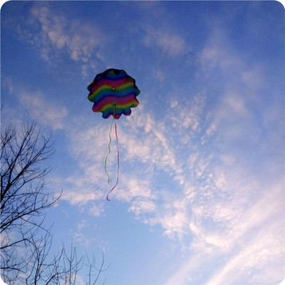 Throw the parachute 12 Line cartoon umbrella 70cm Scientific experiments Parachute Cross-border sourcing