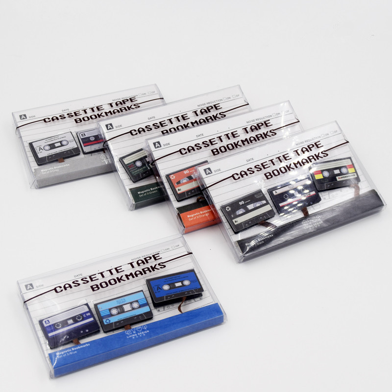 Anti -Retro лента закладка Creative New Strange Magnetic Personalty Personality Lears Bookmark Book Paste 3 Puts