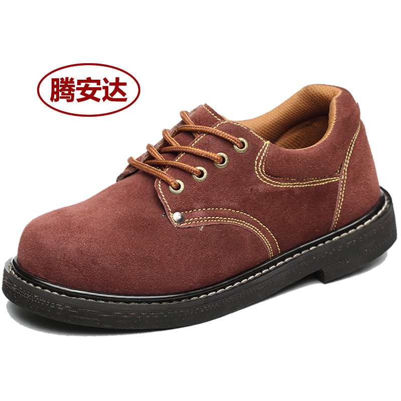 Stall Labor Safety Shoes Tire Sole High-Temperature Resistant Anti-Punching Anti-Piercing Real Bottom Wear-Resistant Steel Upper Male Summer Breathable