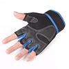 Men's sports summer non-slip gloves for gym, wristband, dumbbells, fingerless