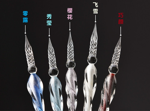 Creative Gift Glass Signature Pen Glass Pen for Friends Birthday Gift Creative Unique Product Night Market Wholesale