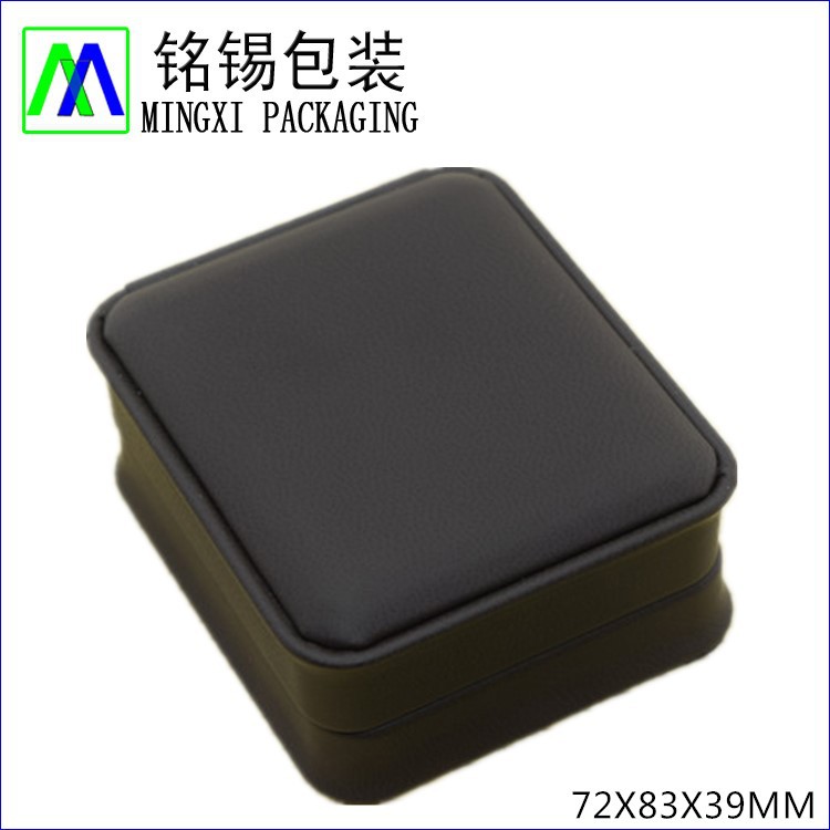深圳水贝珠宝园产PU皮吊坠盒 黑色高档项链盒 个性首饰盒批发