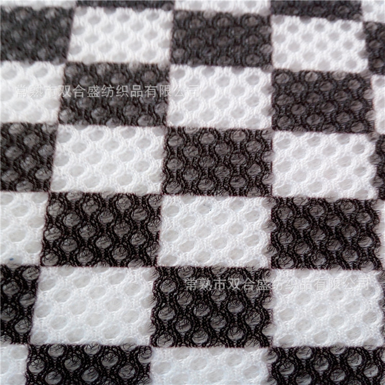三明治涤纶网布 三明治印花布