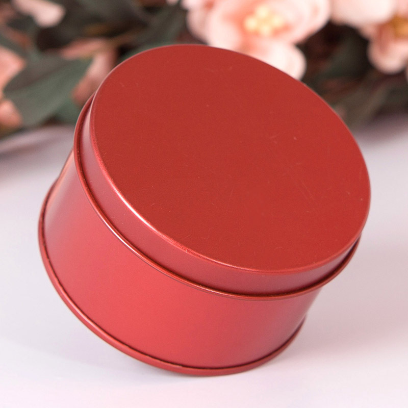 圆形纯色喜糖盒 欧式DIY可定制插花糖果盒 马口铁材质不生锈|ru