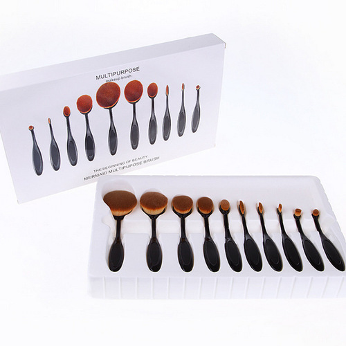 Toothbrush type makeup brush 10 toothbrush set toothbrush makeup brush rose gold single foundation brush