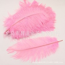 少女心粉紅色鴕鳥毛 DIY飾品配件北歐風羽毛35-40cm