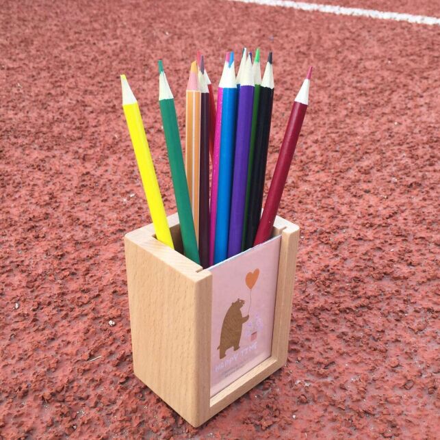 Marco de madera caja de escritorio caja de almacenamiento caja de tarjetas de visita caja de madera fábrica directa