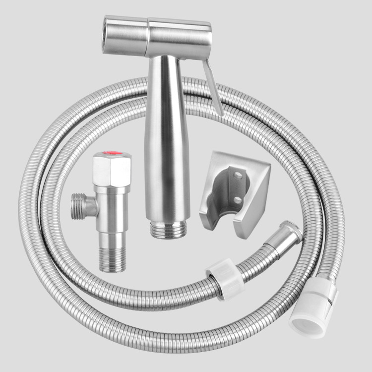 304不銹鋼婦洗器噴頭增壓小花灑噴頭馬桶噴槍套裝 潔身凈身器