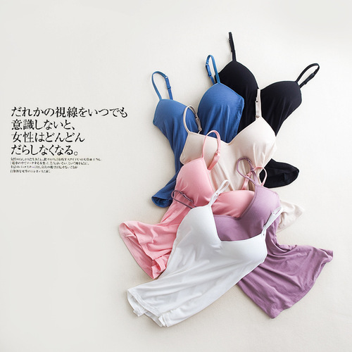 No steel ring camisole for women with breast pads women's bottoming shirt sexy yoga sports camisole manufacturer wholesale