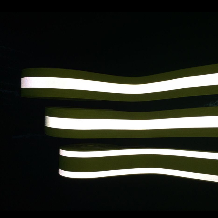 厂家供应  荧光黄 荧光红 反光松紧带 可制作户外骑行运动用品