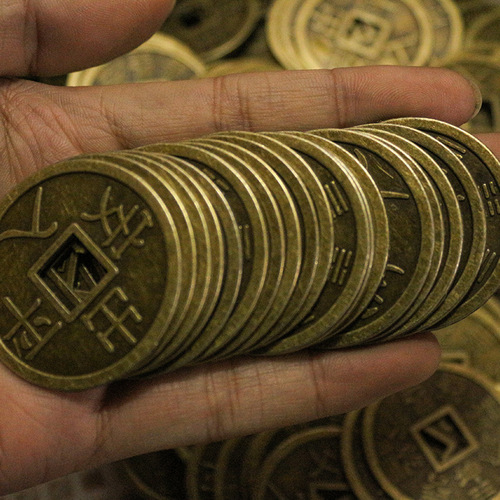Antique Coin Copper Alloy Large Copper Coin Gold and Jade Fill the Hall Bagua Peace and Good Fortune Accessory