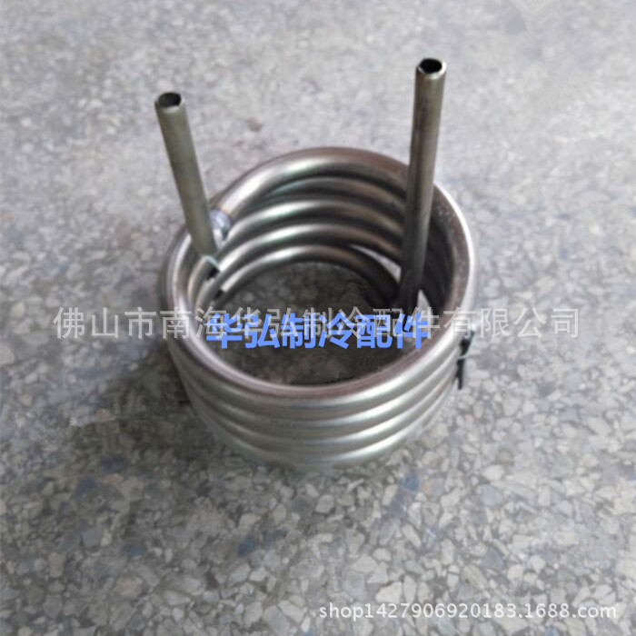 钛盘管换热器 同轴水源热泵热交换器 空气能冷凝器 热泵制冷配件