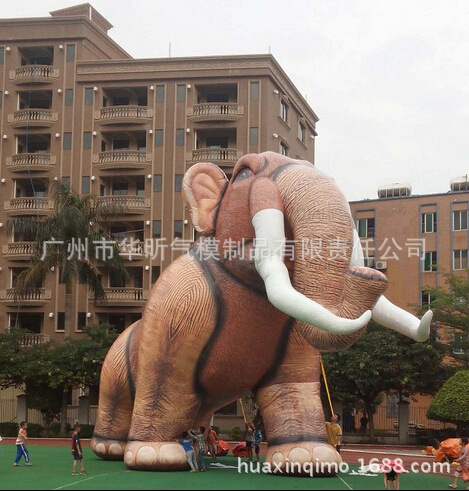 充气大象 长毛象卡通 充气模型定充气广告产品制作