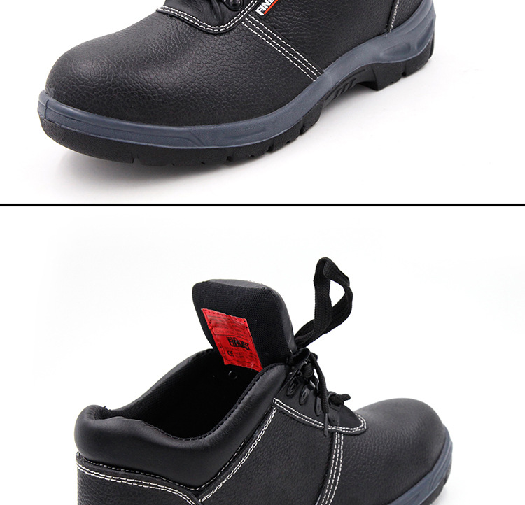车间防砸安全鞋冬季 劳保工作鞋 牛皮防穿刺钢头足部防护鞋详情图12