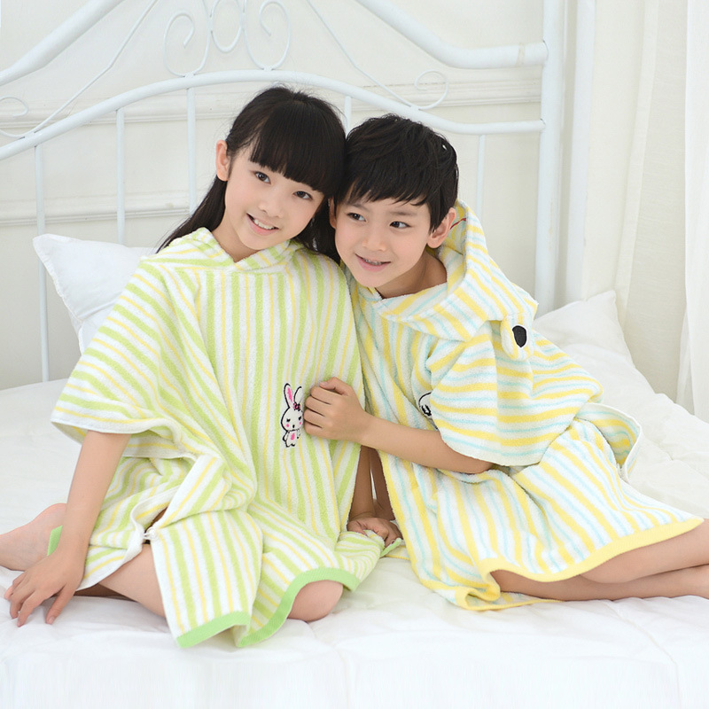 Summer Pure Cotton Children's Cartoon Bath Towel Cute Varied Beach Towel Kids Bathrobe Baby's Cape Bath Towel