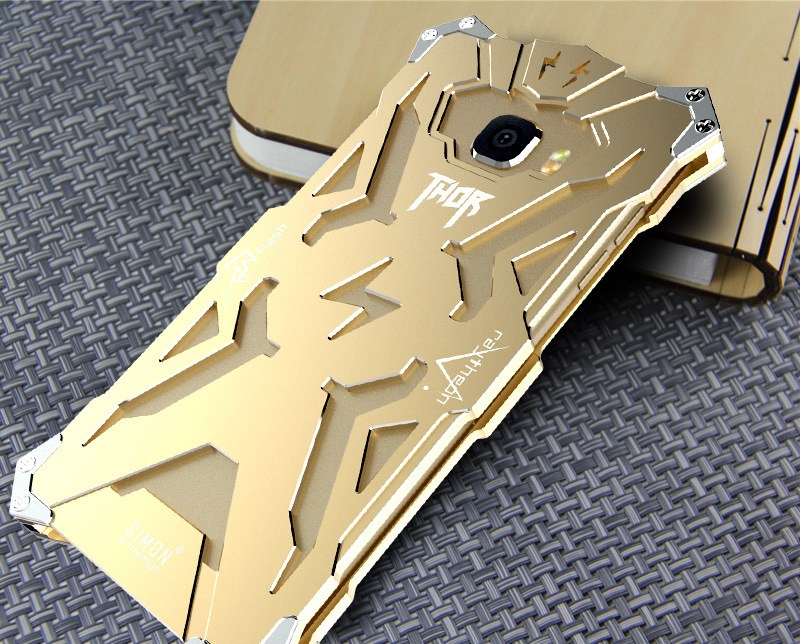 SIMON THOR Aviation Aluminum Alloy Shockproof Armor Metal Case Cover for Samsung Galaxy C5 C5000
