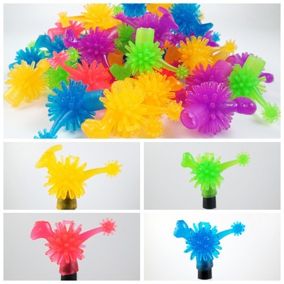 新款热卖TPR多色恐龙笔套指套公仔 可装扭蛋的笔套玩具外贸热卖|ms