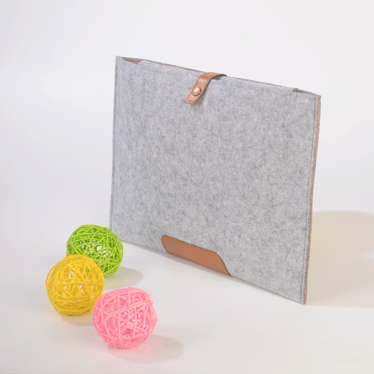 笔记本电脑毛毡包 时尚平板毛毡收纳袋 创意简约包边按扣型毛毡包