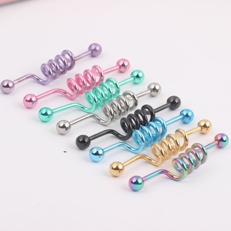16G labret stud size and finish detail