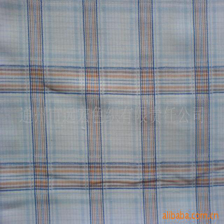 供应全棉优质色织双层布 几何提花全棉色织布 色织衬衫面料双层布