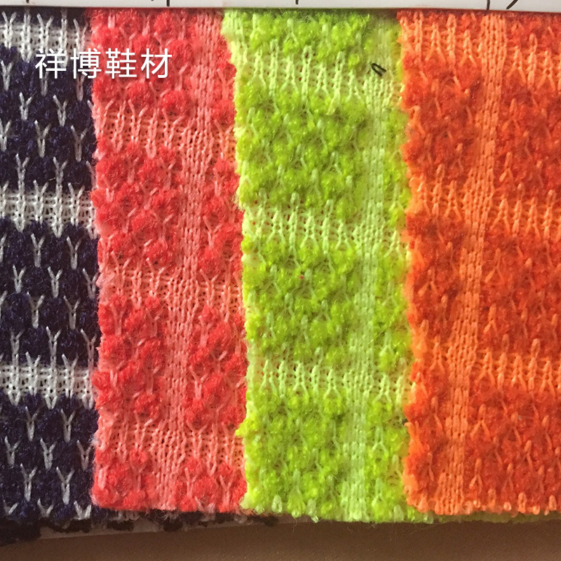 厂家直销CVC提花面料 新款涤纶纬编提花针织 时装提花面料