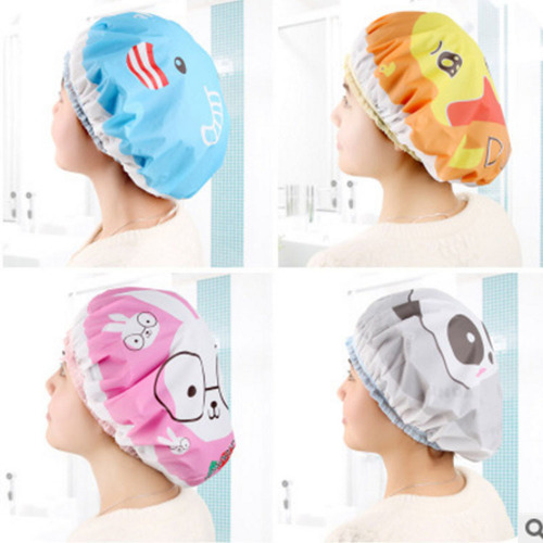 Cute animal cartoon shower cap, shower lace waterproof shower cap, shampoo cap, EVA shower cap, shower cap