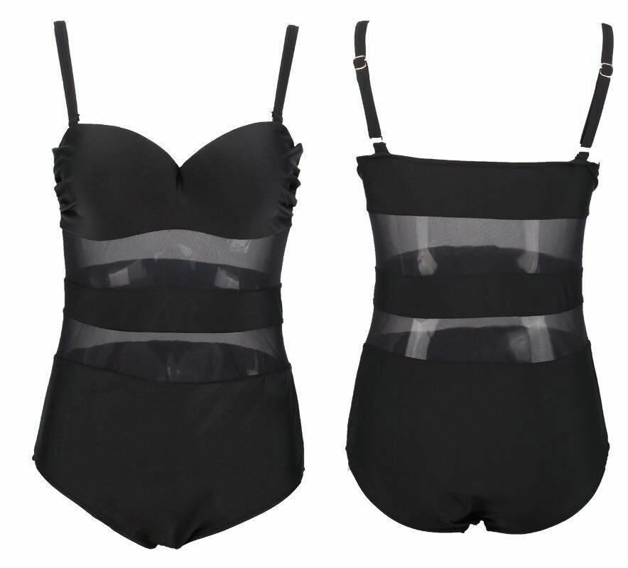 Polyester FashionLarge size swimsuit(White - XL) NHHL0479-White-XL