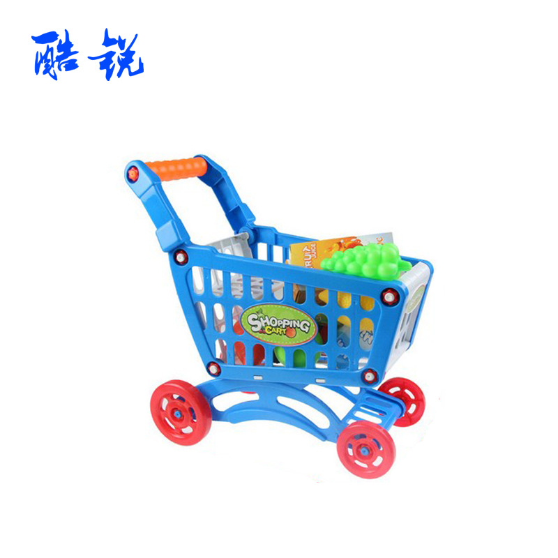 儿童购物车 儿童购物车手推车 过家家玩具 双层儿童仿真小购物车