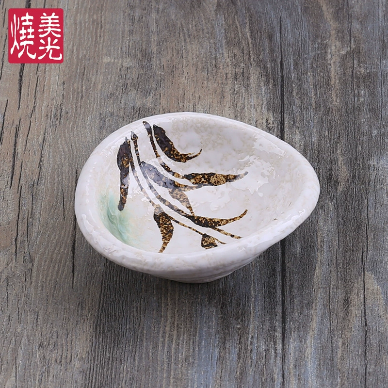 Керамическая плоская тарелка для соусов с рисунком в японском стиле Meiguang Boiled Hand-painted - стиль - маленькая творческая посуда для соусов