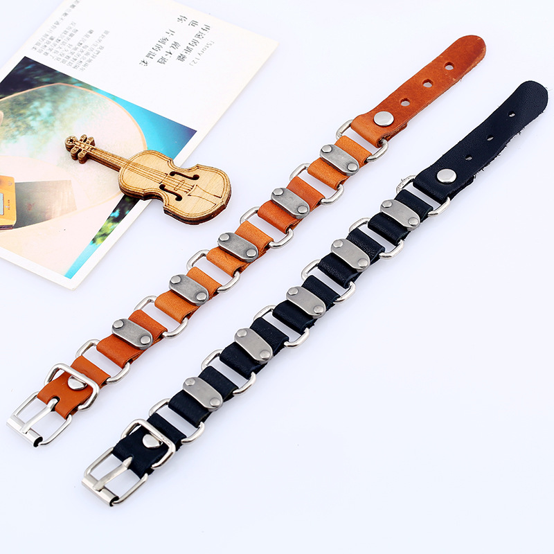 Cowhide connection bracelet