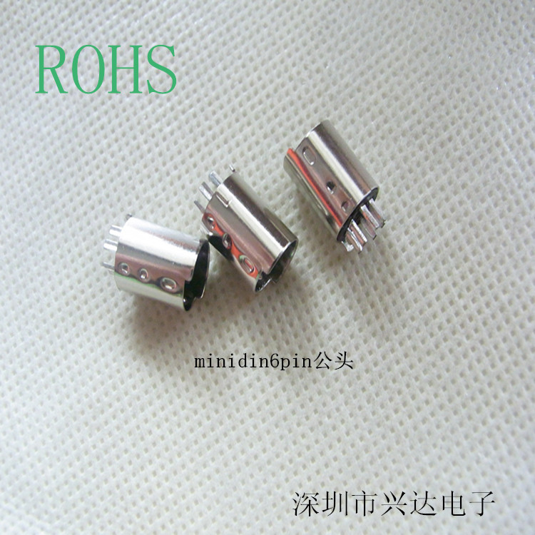 批发S端子　MINIDIN6PIN插头　迷你6pin　PS2连接头