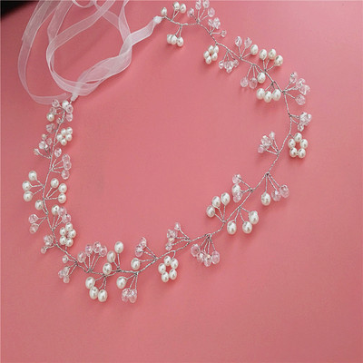 The new hand- Europe and America Japan and South Korea bride Bridesmaid Photography Hairdressing Headdress Garland Hair hoop Hair band Crystal Pearl