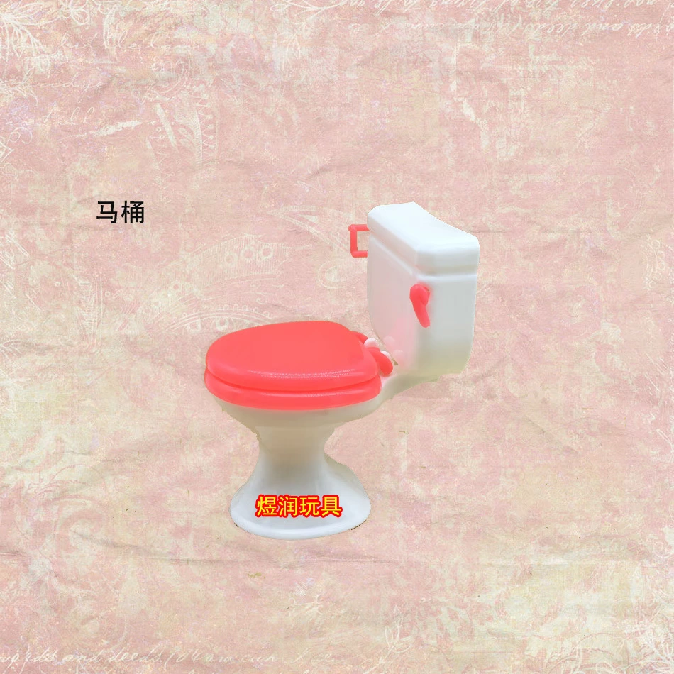 Doll, plastic hygienic set, family toilet, toy, Birthday gift