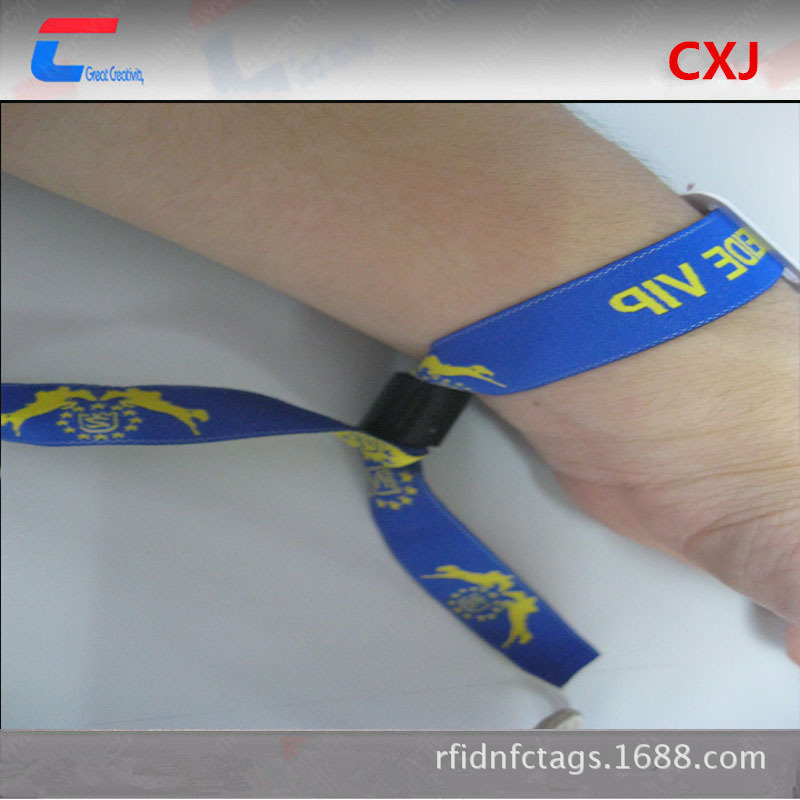 25mm印刷弹力松紧手腕带 创新佳松紧手环带 rfid印花松紧手环带 