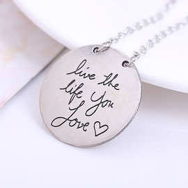 欧美时尚饰品 Live For Today, Hope For Tomorrow 项链 厂家批发