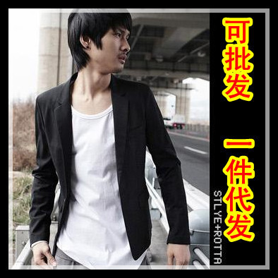 时尚西装版外套男男士外套春秋装西装男男士春秋休闲外套冬装外衣|ru