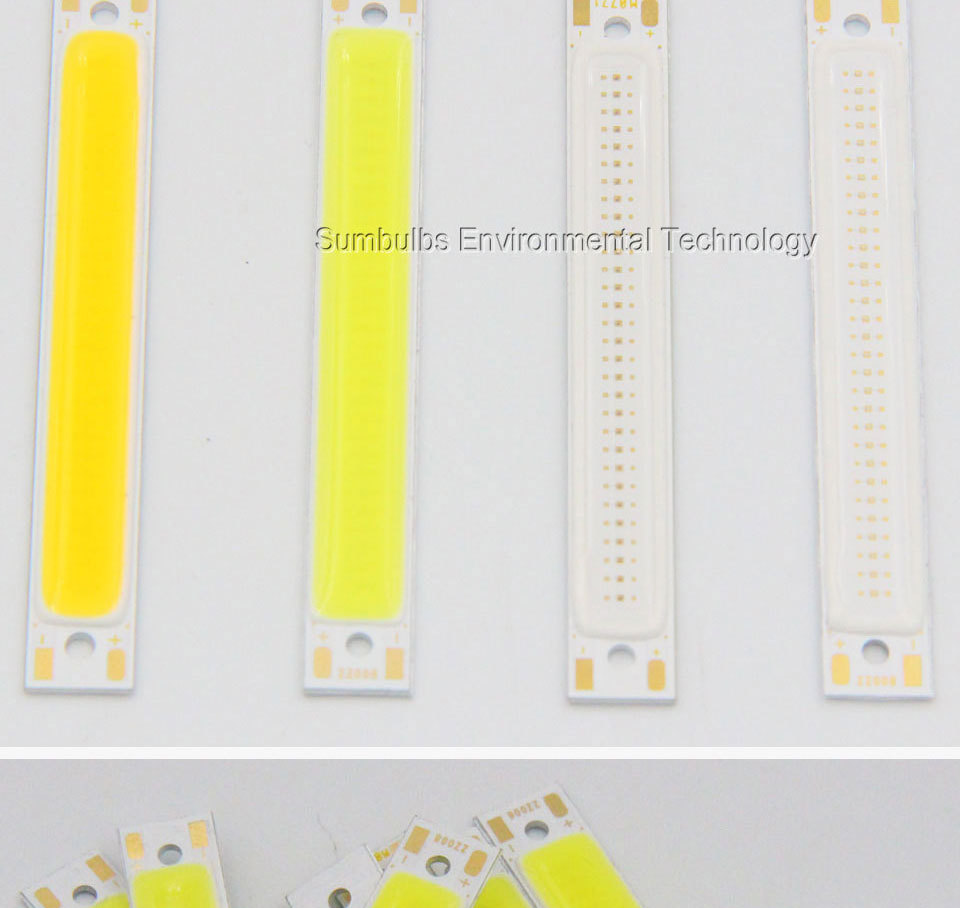 6008暖红白蓝色LED COB灯条1W 3W