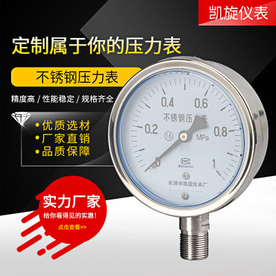 Triumphant return Manufactor supply Y100BF Stainless steel pressure gauge 304 Barometric pressure Pressure Pressure gauge 316L