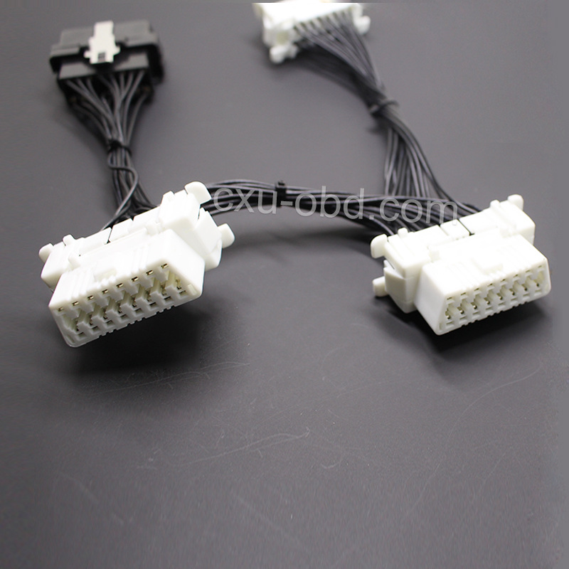丰田汽车 obd2 线束/接口/拓展一分三转换线 适合使用多个OBD设备