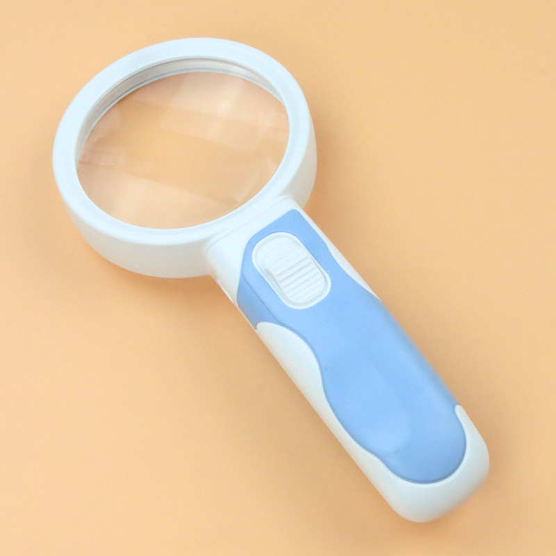 厂家直销 77375B3手持式放大镜２LED灯放大镜老人阅读放大镜批发