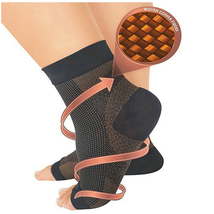 Copper fiber sports ankle socks compression socks ankle sprain joint protection elastic open toe socks Copper fiber sports ankle socks compression socks ankle sprain joint protection elastic open toe socks