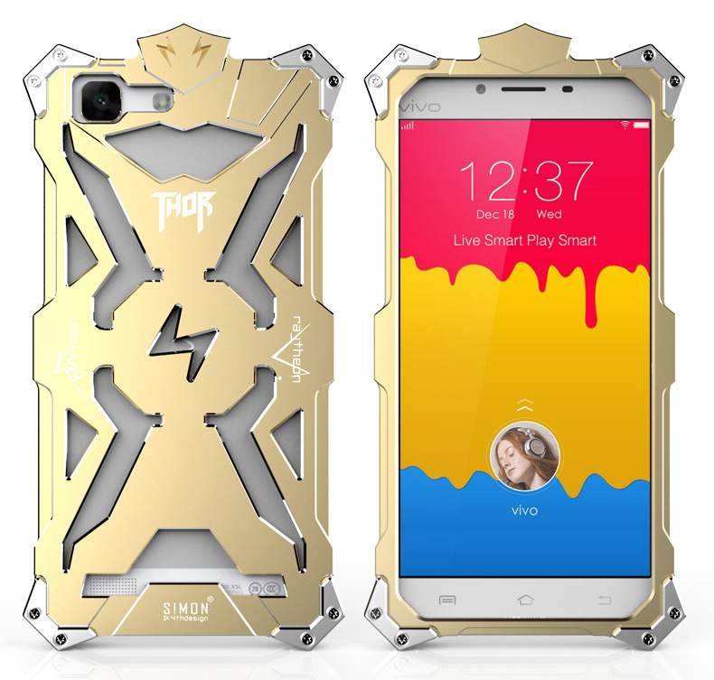 SIMON THOR Aviation Aluminum Alloy Shockproof Armor Metal Case Cover for vivo Y35