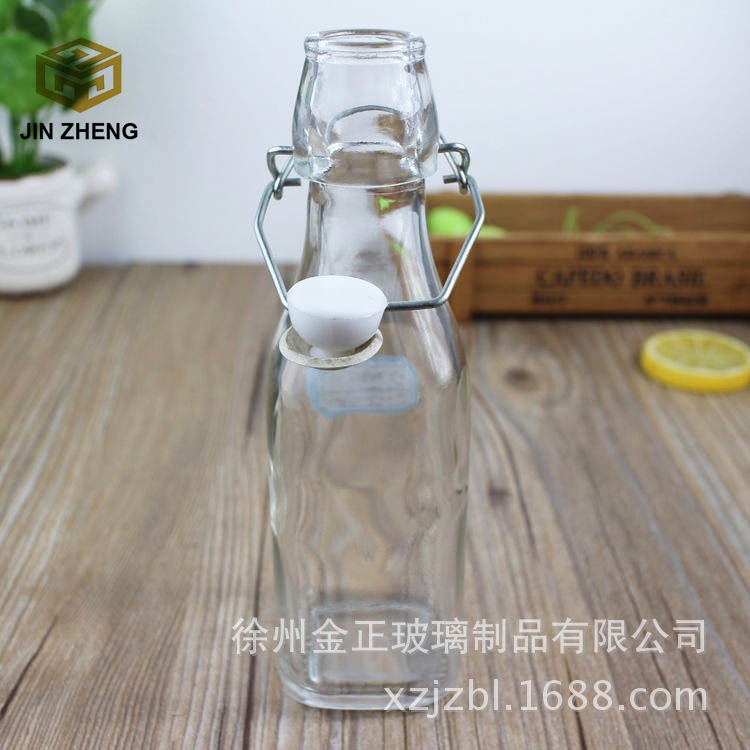 密封油醋饮料酒酿玻璃瓶 带盖橄榄瓶方形250ml   厂家供应
