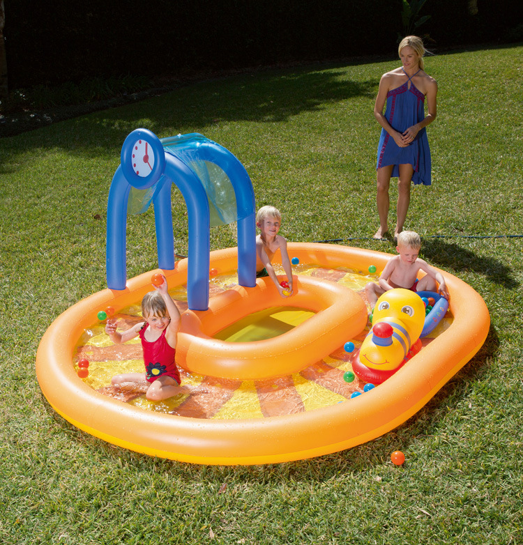 Authentic Bestway inflatable ocean ball pool baby paddling pool children's swimming pool thickened fishing sand pool 53061