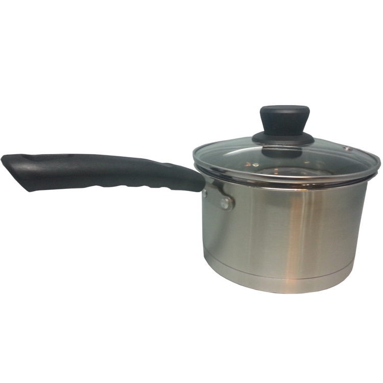 Manufacturer's stainless steel milk pot, non-magnetic single-handle milk pot, high-end household gift milk pot, small soup pot detail image 4