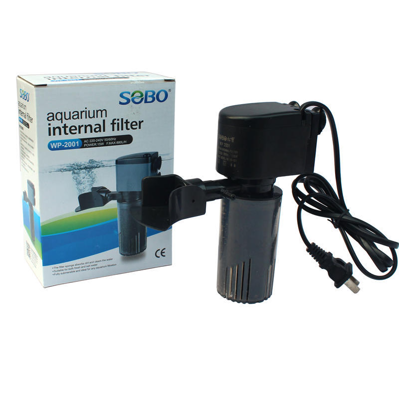 WP-2001 Three-in-One Fish Tank Filter 15W with Oxygen 3