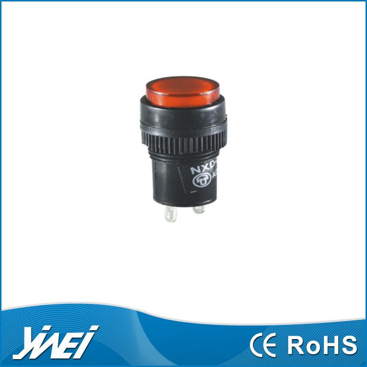 红色按钮两只脚信号灯圆头16个大孔径16mm指示灯 YW5-510