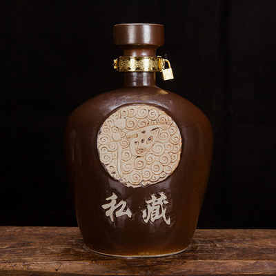 Jingdezhen manual carving ceramics Wine Jar 10 Jin Canister flagon