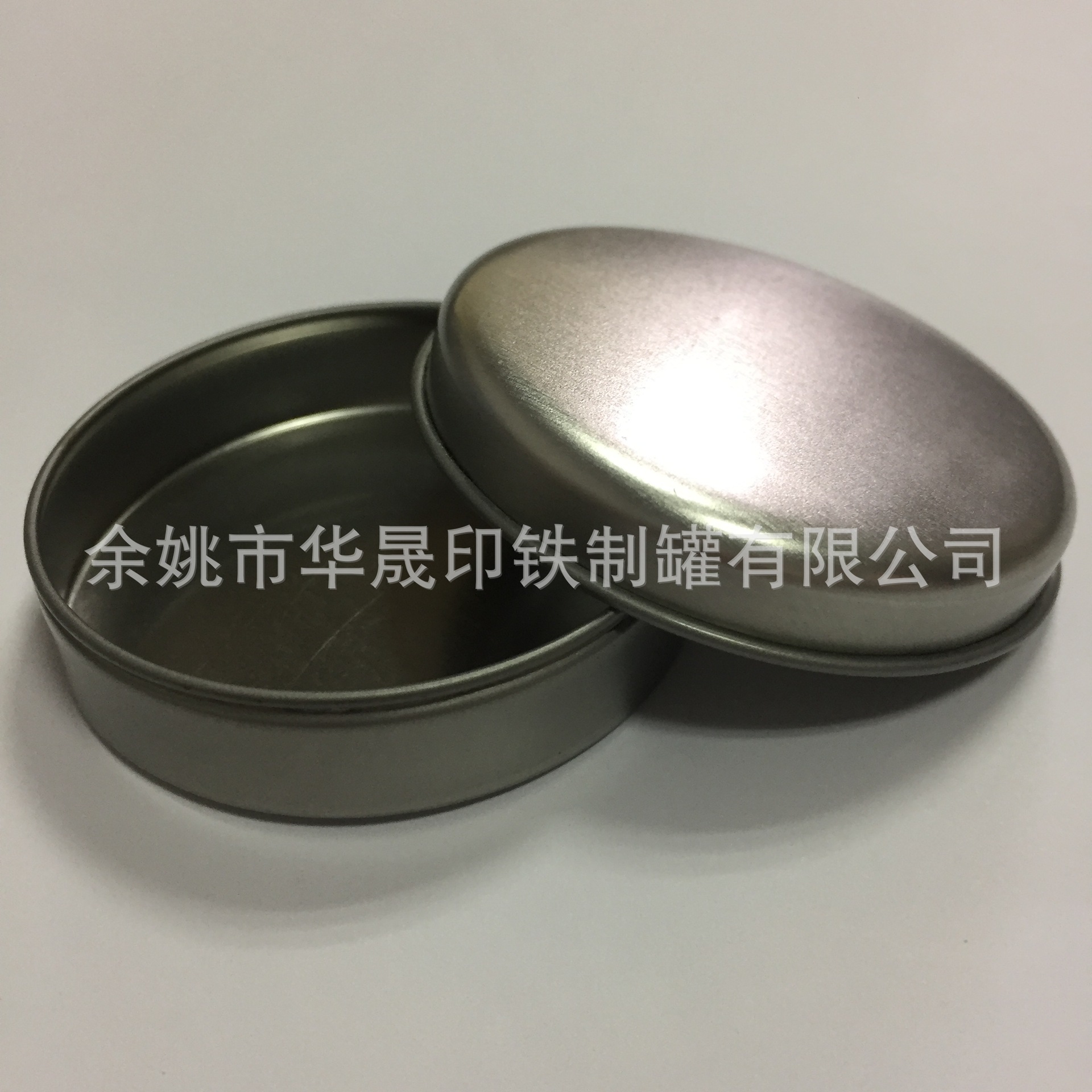 马口铁小圆罐拉伸盒白铁皮小铁盒子5x1.3cm唇膏盒15g紫草膏罐密封